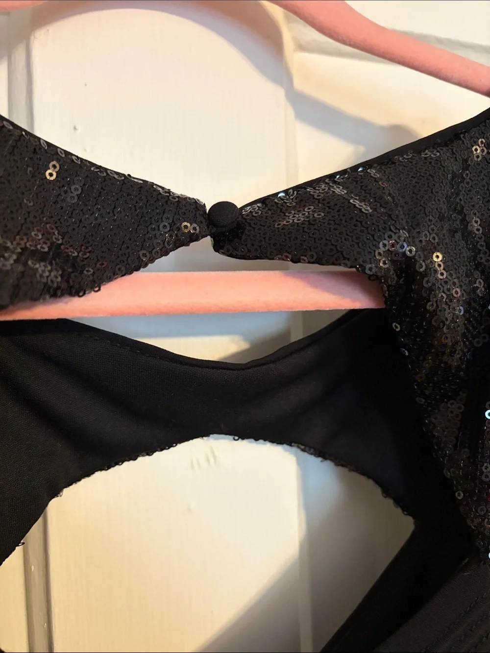 Calvin Klein Black Sequin Cutout Mini Dress